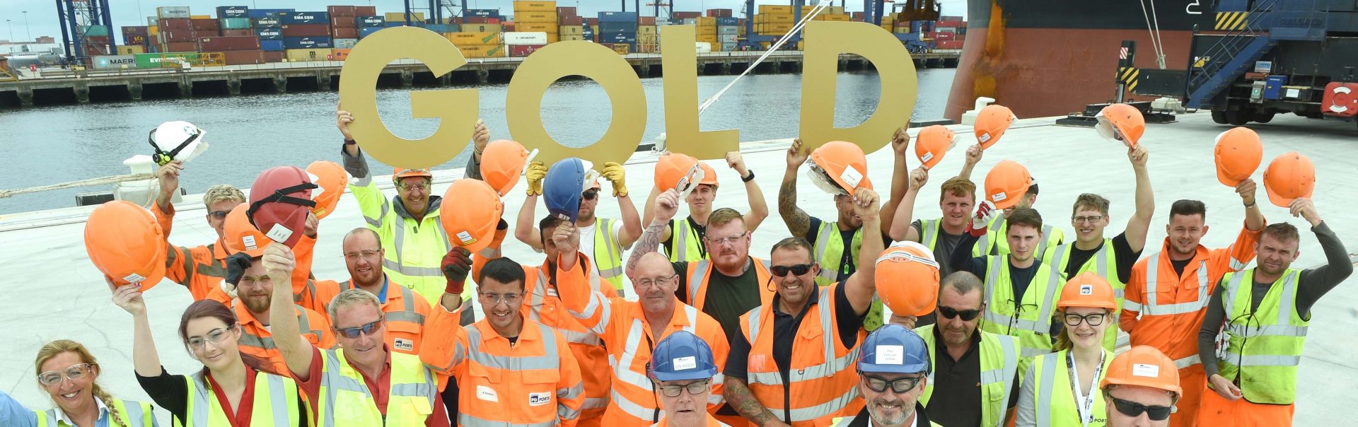 Gold award for PD Ports’ health and safety standards at prestigious RoSPA awards