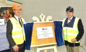 PD Ports' CEO, Frans Calje, and Viterra UK Managing Director, celebrating the the official opening of the Teesport Bulks Terminal