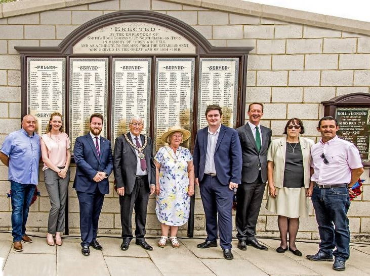 Ceremony to commemorate shipyard workers war memorial refurbishment